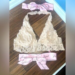 Victoria’s Secret pink lace bralette nude bra cream bra lace bra